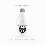 Cámara Philips 360° Full HD Tipo Bombillo WiFi