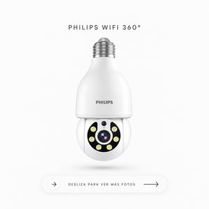 Cámara Philips 360° Full HD Tipo Bombillo WiFi